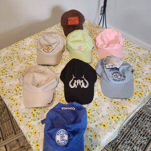8 Gently Used One Size Fits All Baseball Hats